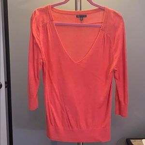 Gap cotton/rayon blend. Color: fiery orange